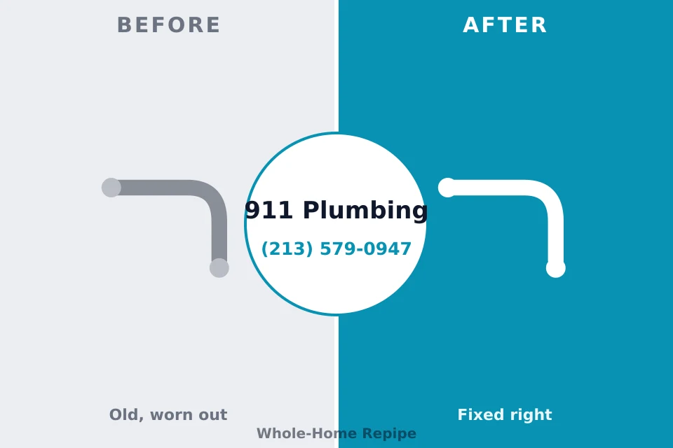 Before and after: plumbing company Gibson, AR